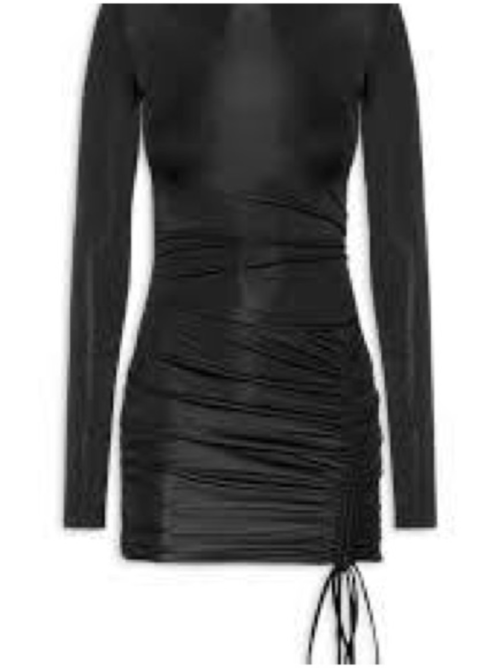 FARM Rio Black Long-Sleeve Ruched Mini Dress - Picture 2 of 10